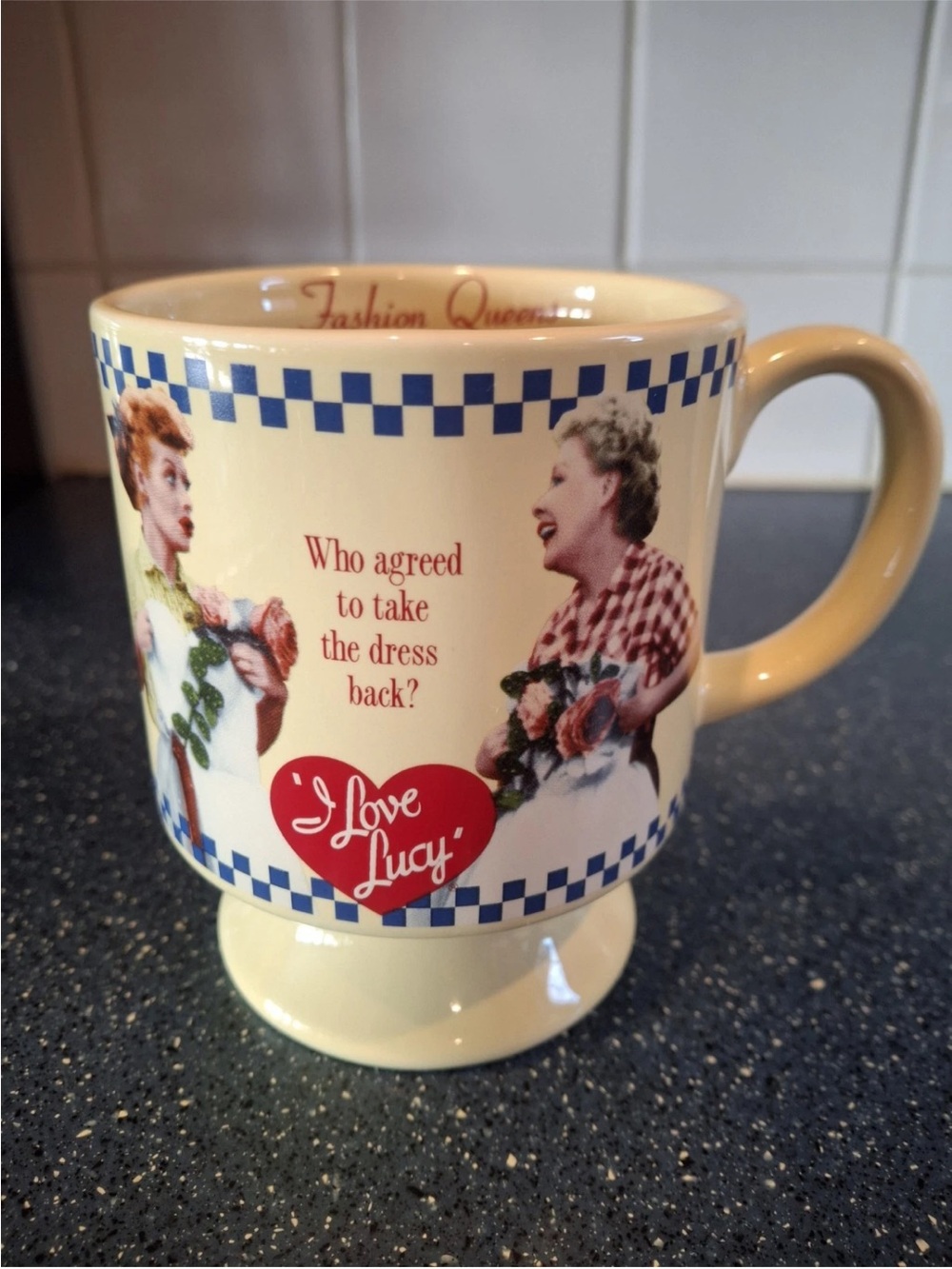 I Love Lucy Coffee Mug Season 3 Episode 5…Lucy & Ethel Buy the Same Dress.